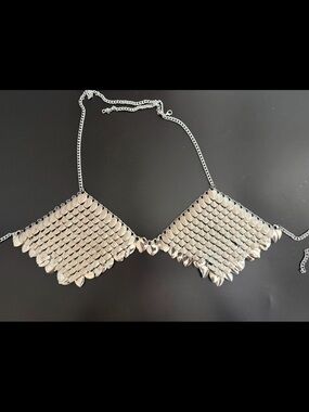 Silver Scale Chainmail Bikini Top - Women Jewelry